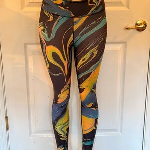 Nike One Luxe Aurora Womens Mid Rise 7/8 Marbled Leggings